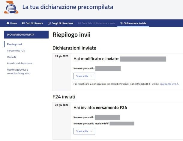 Dichiarazione precompilata online