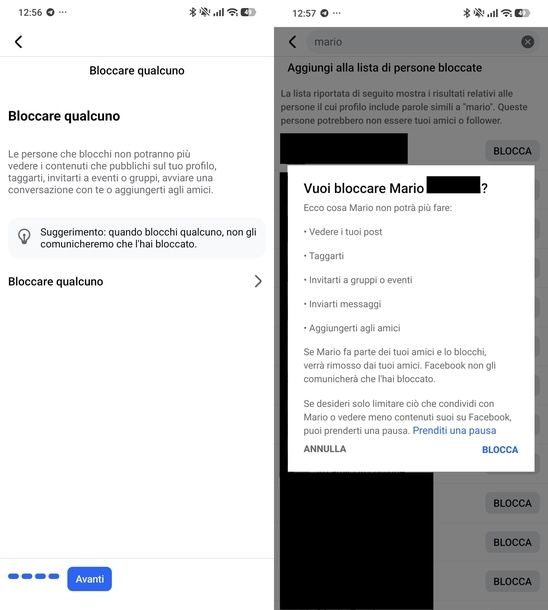 Gestire privacy profilo Facebook
