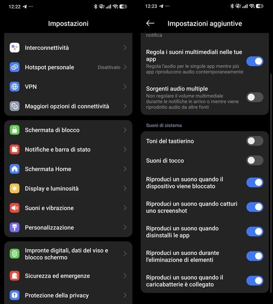 Togliere suono tastiera Xiaomi