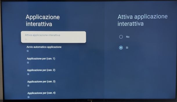 Attivare HbbTV su Smart TV Sony