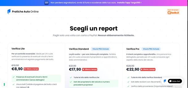 pratiche auto online