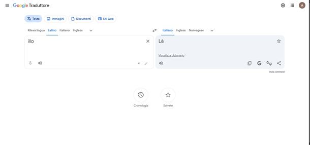 google traduttore latino