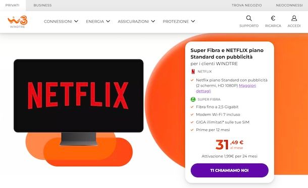 WINDTRE e Netflix