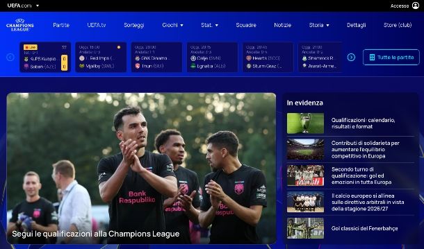 Come vedere Champions League gratis