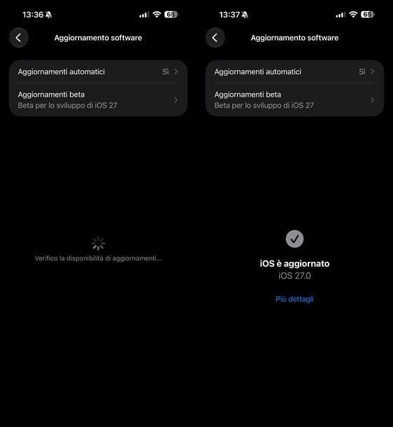 Aggiornare iOS iPhone iPad