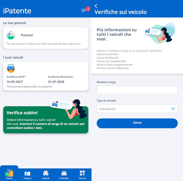 schermate app iPatente