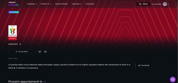 infinity mediaset
