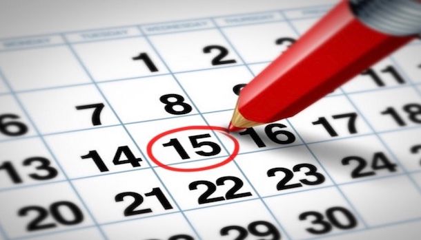 scadenza sul calendario