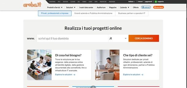 aruba home page