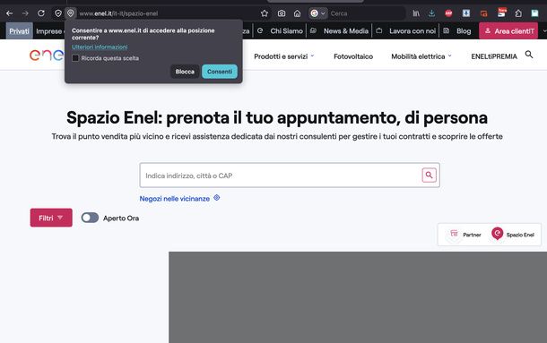 Cercare uno Spazio Enel PC