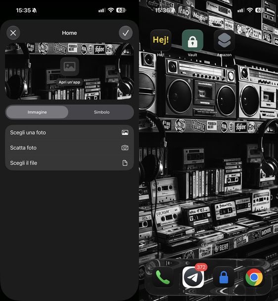 Creare icone personalizzate con Comandi Rapidi iPhone