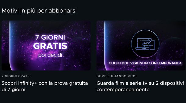 Scoprire i vantaggi di Infinity+
