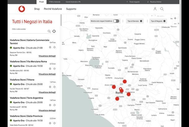 Trovare negozio Vodafone Mac