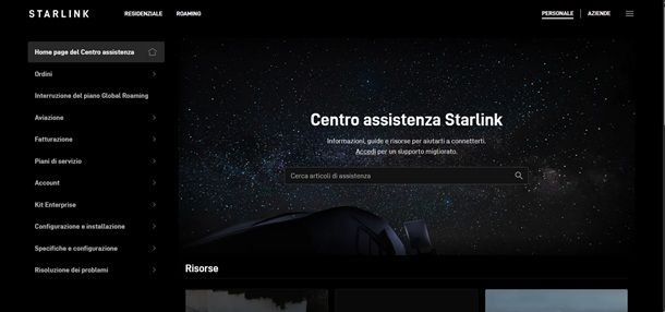 help center starlink