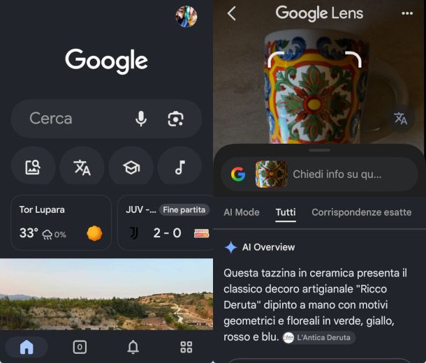 schermate Google Lens iPhone