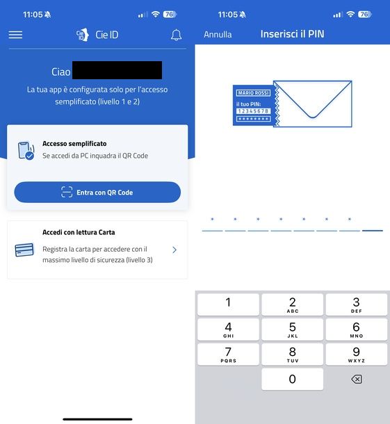 Registrare carta livello 3 CieID smartphone