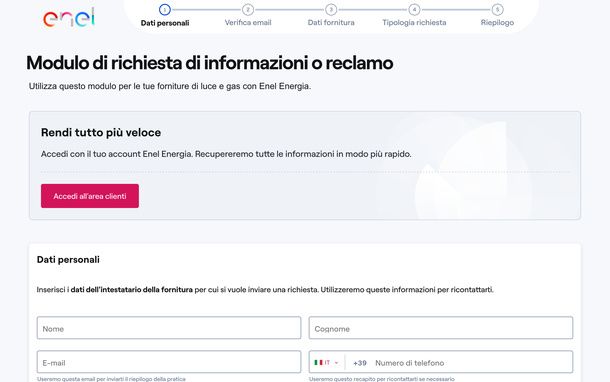 Inviare reclamo Enel Energia PC