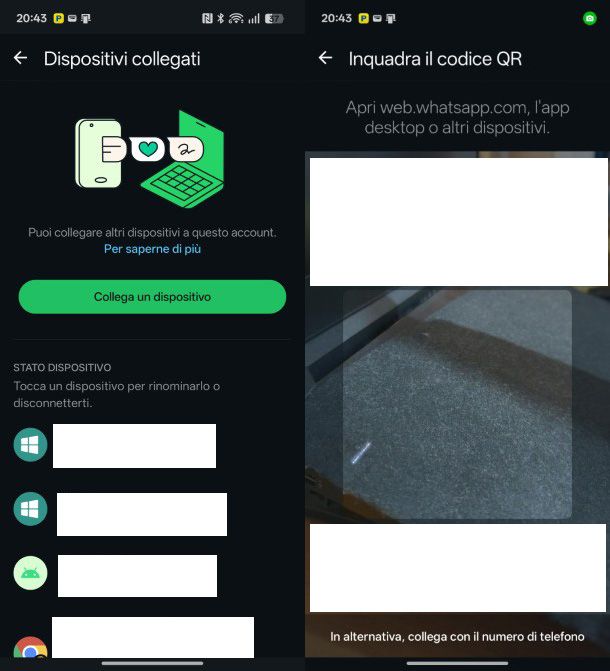 WhatsApp funzione multi-dispositivo