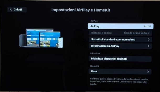 Attivare AirPlay su Smart TV LG
