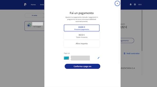 Gestire rate PayPal