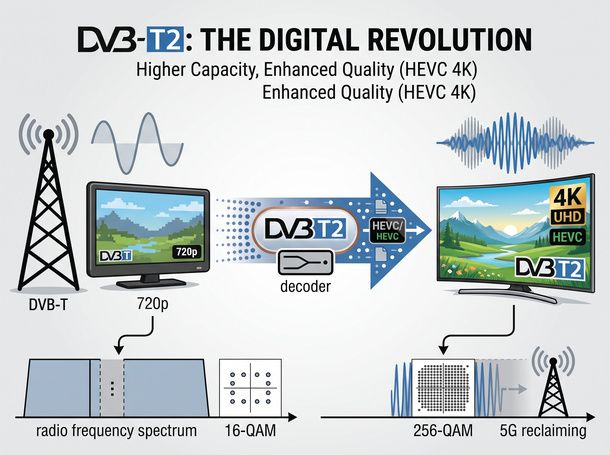 Nuovo standard DVB-T2 HEVC