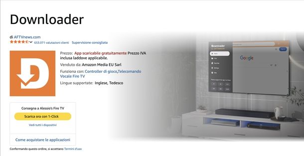 Scaricare Downloader Fire TV Stick