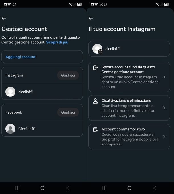 Come cancellare un account