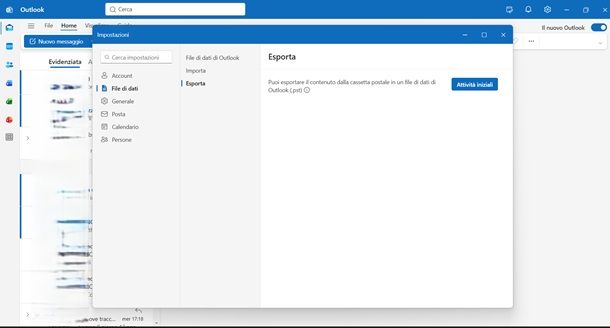 outlook nuovo windows backup