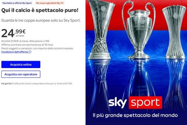 Abbonamento Sky Sport via decoder