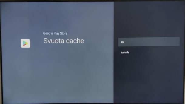 Svuotare cache RaiPlay Android TV
