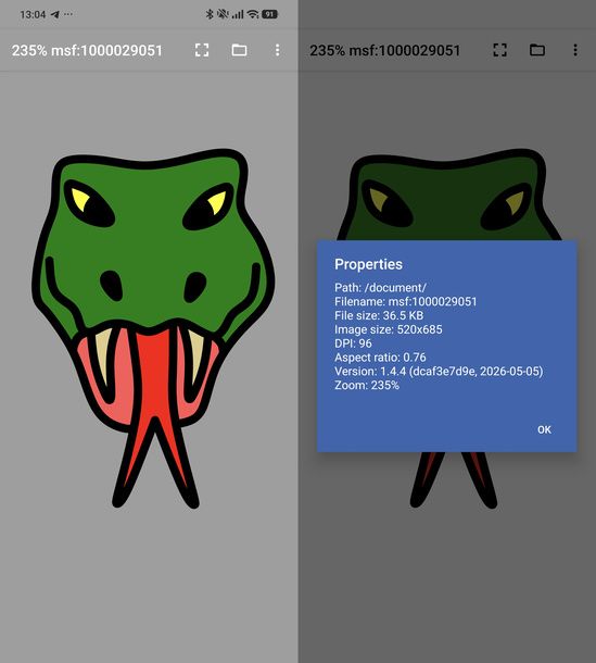 Aprire un file SVG con SVG and SVGZ Viewer Android