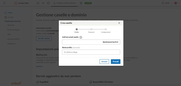 pannello gestione email aruba