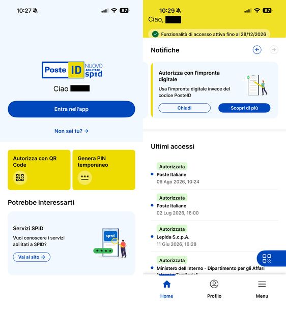 Controllare stato SPID App PosteID