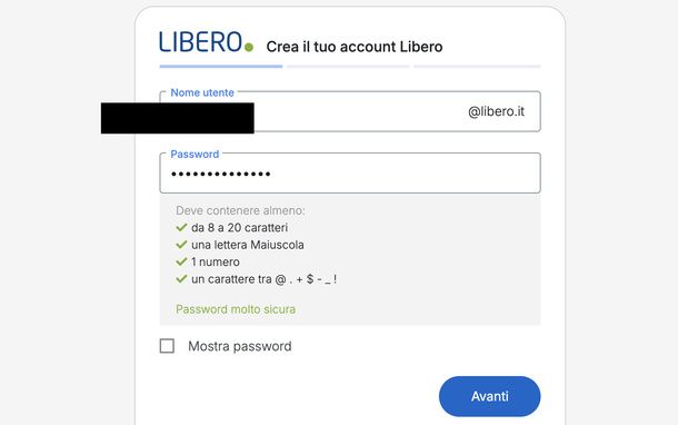 Creare account Libero Mail PC