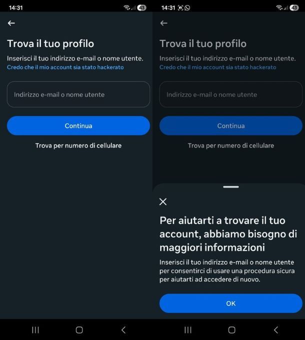 Come sbloccare Instagram bloccato