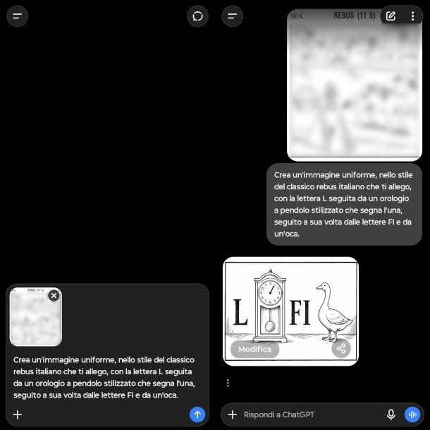 schermate app ChatGPT