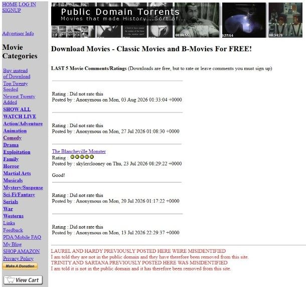 Public Domain Torrents