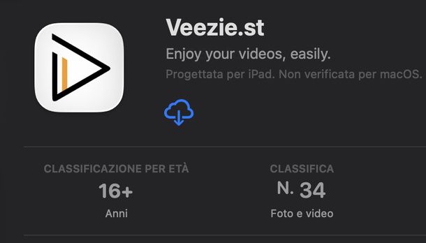 Cercare Veezie su Mac App Store