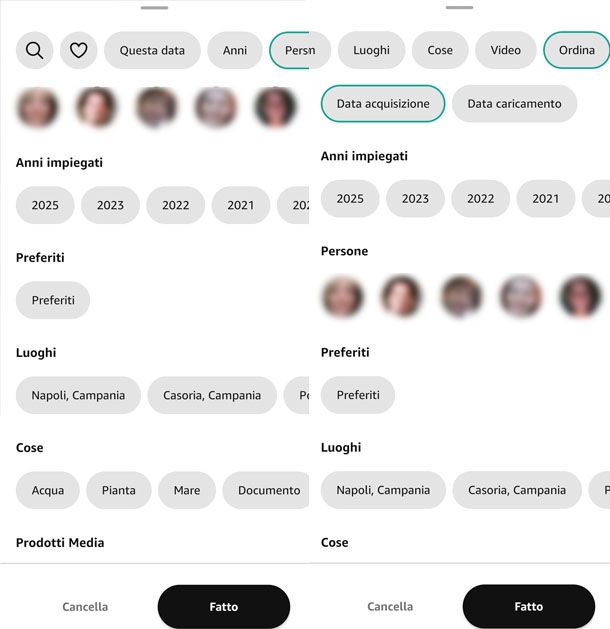 Ordina foto da app