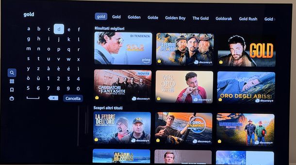 Cercare film Prime Video Smart TV LG
