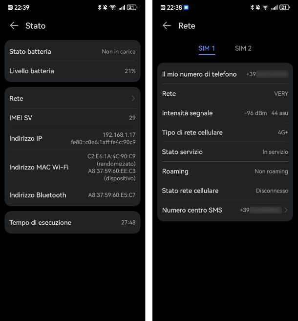 Come sapere il numero di telefono di una SIM Huawei