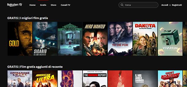 Film gratis su Rakuten TV