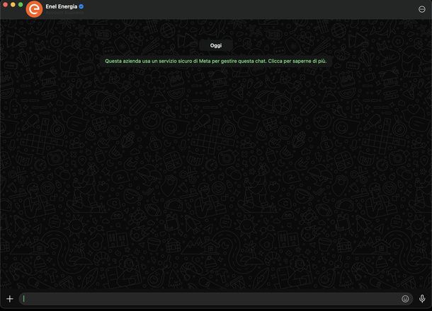 Contattare Enel Energia su WhatsApp PC