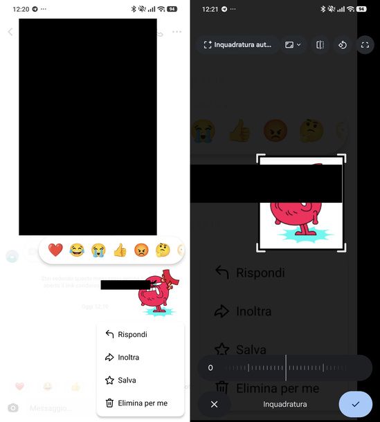 Ritagliare lo sticker di TikTok in Google Foto Android