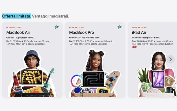 Promozione Offerta limitata Vantaggi magistrali Giftcard