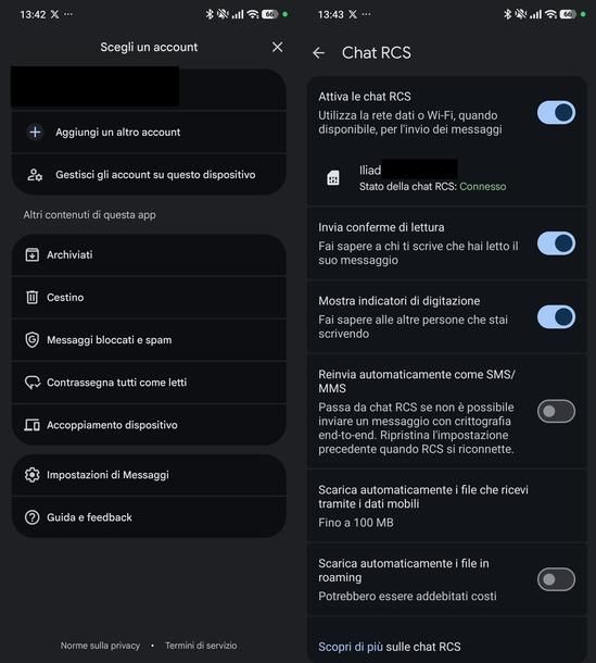 Vedere numero di telefono Google Messaggi Android