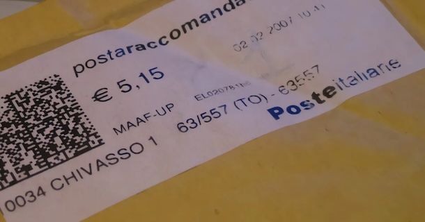 Raccomandata A/R