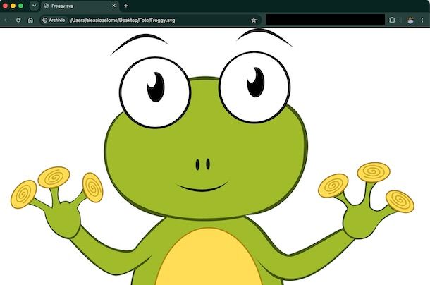 Aprire un file SVG in Chrome