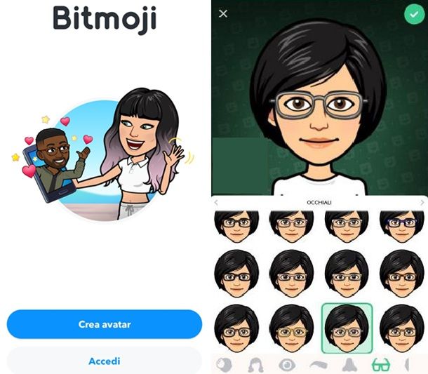 Bitmoji app creazione emoji