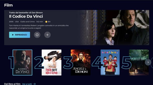 Sfogliare catalogo RaiPlay PC